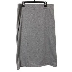 J. Jill Skirts Jjill Pure Jill Heather Gray Long Cotton Skirt Poshmark